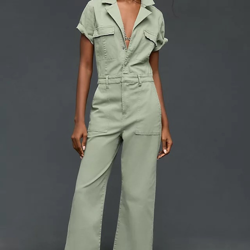Pistols Makenna Utility Jumpsuit in Sage Green